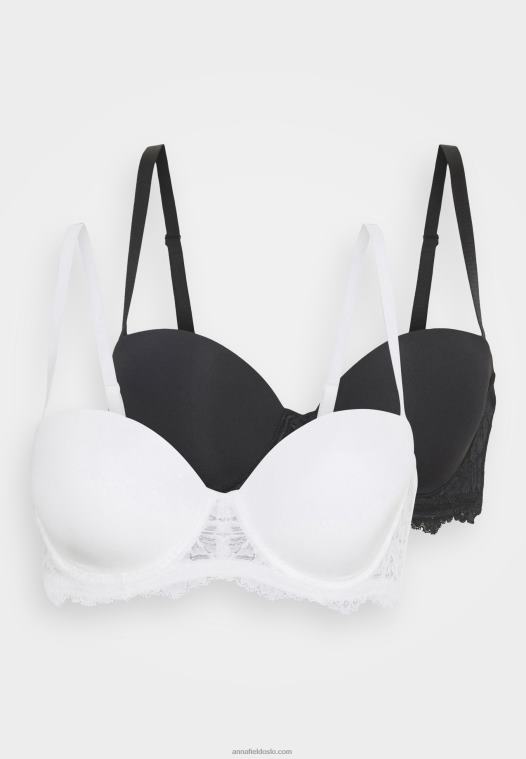 Anna Field kvinner 2 pakke flerveis stroppeløs BH svart/beige P266L931 - Bilde 6
