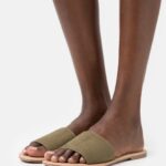 Anna Field kvinner 2 pakke muldyr khaki/gull P266L1866
