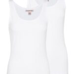 Anna Field kvinner 2 pakke topp hvit P266L404