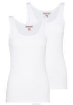 Anna Field kvinner 2 pakke topp hvit P266L404