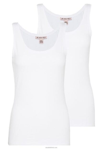 Anna Field kvinner 2 pakke topp hvit P266L404