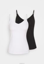 Anna Field kvinner 2 pakke topp hvit/svart P266L507 - Bilde 5