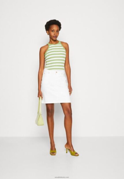 Anna Field kvinner 2 pakke topp off-white/grønn P266L479