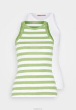 Anna Field kvinner 2 pakke topp off-white/grønn P266L479 - Bilde 6