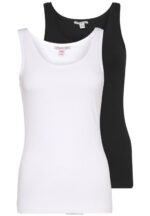 Anna Field kvinner 2 pakke topp svart/hvit P266L442