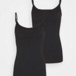 Anna Field kvinner 2 pakke topp svart P266L452