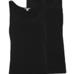 Anna Field kvinner 2 pakke topp svart P266L508