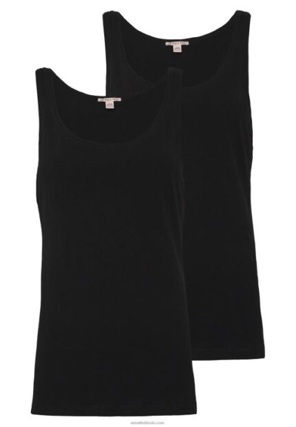 Anna Field kvinner 2 pakke topp svart P266L508