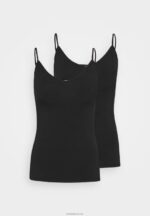 Anna Field kvinner 2 pakke topp svart/svart P266L471 - Bilde 5