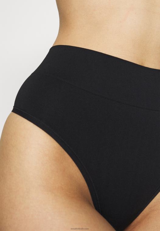 Anna Field kvinner 2 siders høy midje thong string svart P266L1012 - Bilde 4