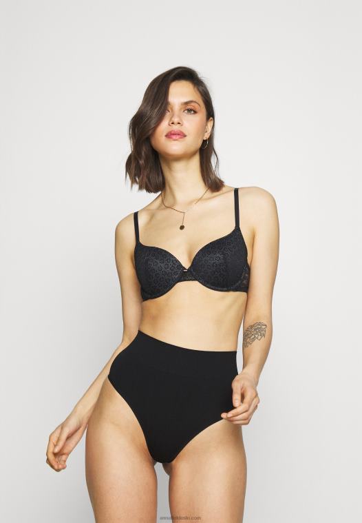 Anna Field kvinner 2 siders høy midje thong string svart P266L1012 - Bilde 5