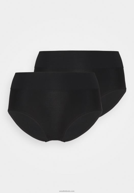 Anna Field kvinner 2-siders shorts med høy midje, svart P266L1010 - Bilde 6