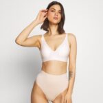 Anna Field kvinner 2p høy midje thong string beige P266L1015