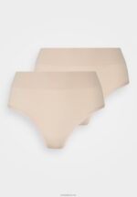 Anna Field kvinner 2p høy midje thong string beige P266L1015 - Bilde 5