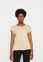 Anna Field kvinner 3-pack basic t-skjorte beige/off-white/rød P266L301 - Bilde 2
