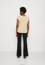 Anna Field kvinner 3-pack basic t-skjorte beige/off-white/rød P266L301 - Bilde 3