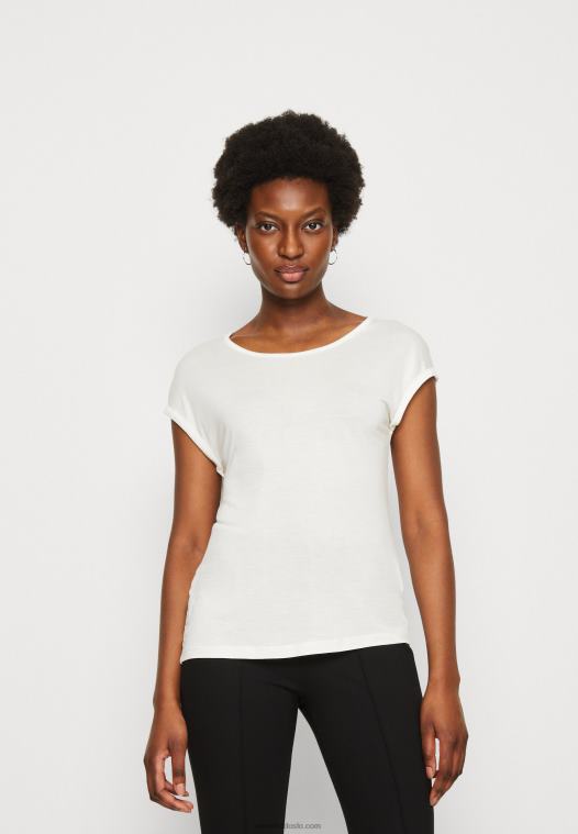 Anna Field kvinner 3-pack basic t-skjorte beige/off-white/rød P266L301 - Bilde 4