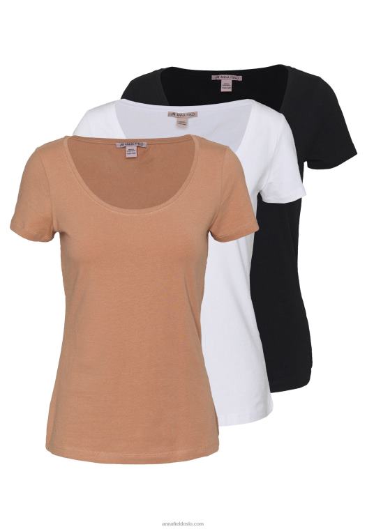anna_field_kvinner_3_pack_basic_t_skjorte_hvit_camel_svart_p266l380.jpg Anna Field kvinner 3 pack basic t-skjorte hvit/camel/svart P266L380 - Bilde 1