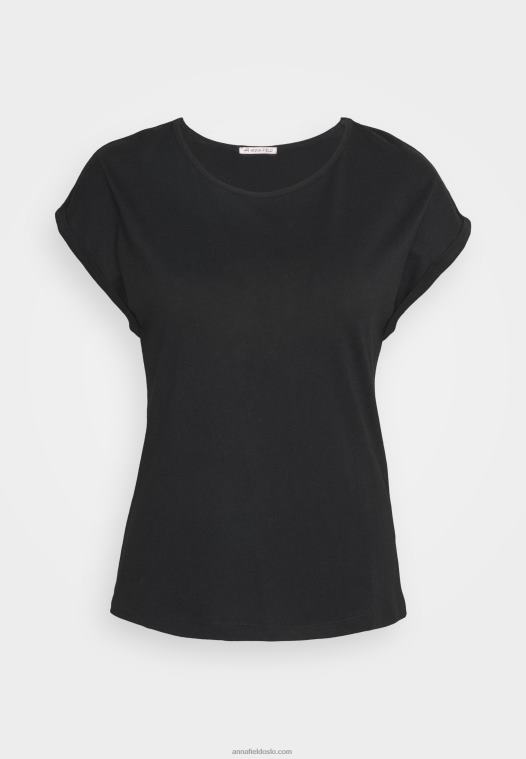 Anna Field kvinner 3-pack basic t-skjorte svart/hvit/flekket lys grå P266L266 - Bilde 12
