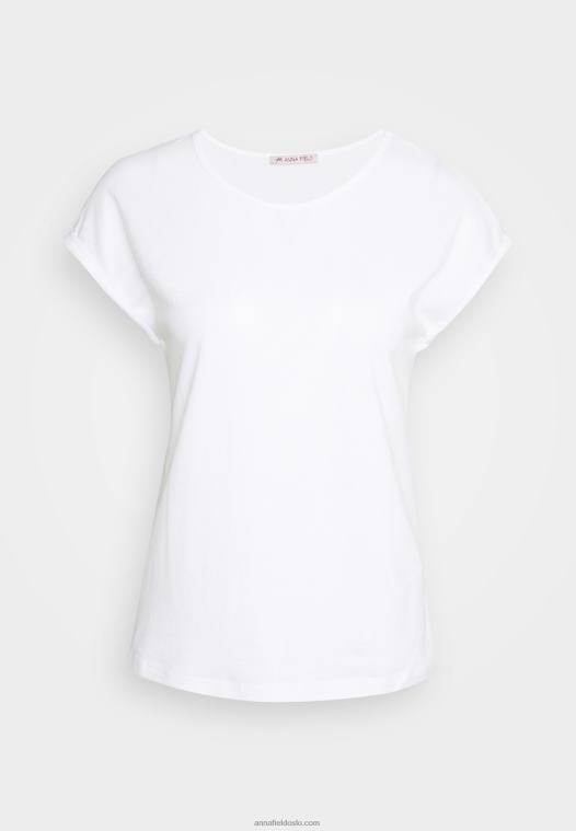 Anna Field kvinner 3-pack basic t-skjorte svart/hvit/flekket lys grå P266L266 - Bilde 13