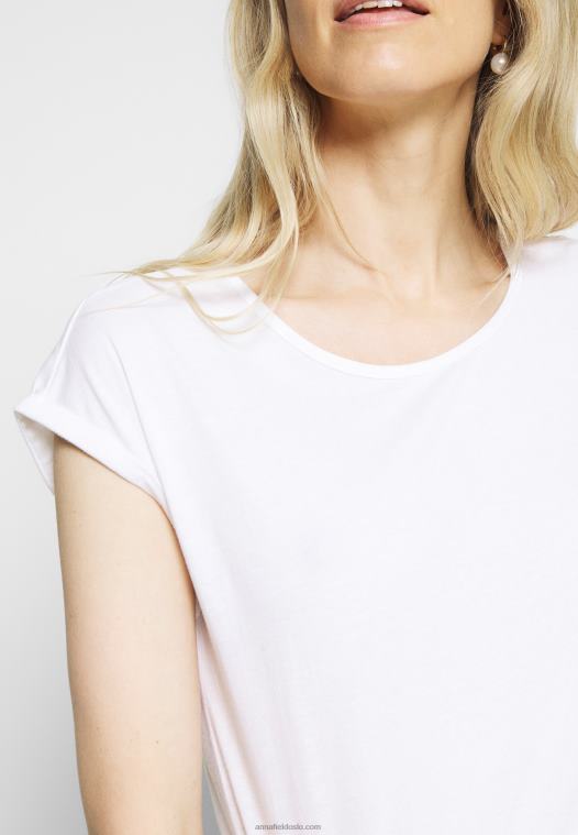 Anna Field kvinner 3-pack basic t-skjorte svart/hvit/flekket lys grå P266L266 - Bilde 5