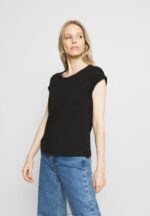 Anna Field kvinner 3-pack basic t-skjorte svart/hvit/flekket lys grå P266L266 - Bilde 8