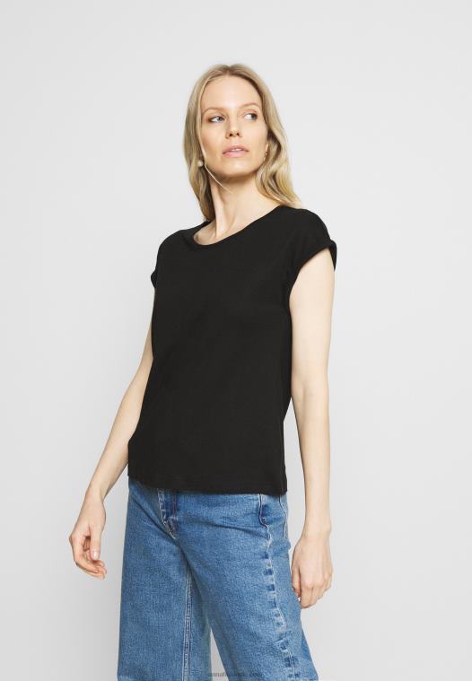 Anna Field kvinner 3-pack basic t-skjorte svart/hvit/flekket lys grå P266L266 - Bilde 8