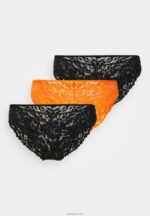 Anna Field kvinner 3 pakke truser oransje/svart P266L996 - Bilde 5