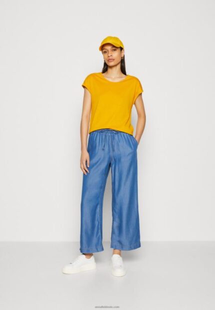 Anna Field kvinner 3-paks basic t-skjorte hvit/flekket lys grå/mørk gul P266L308