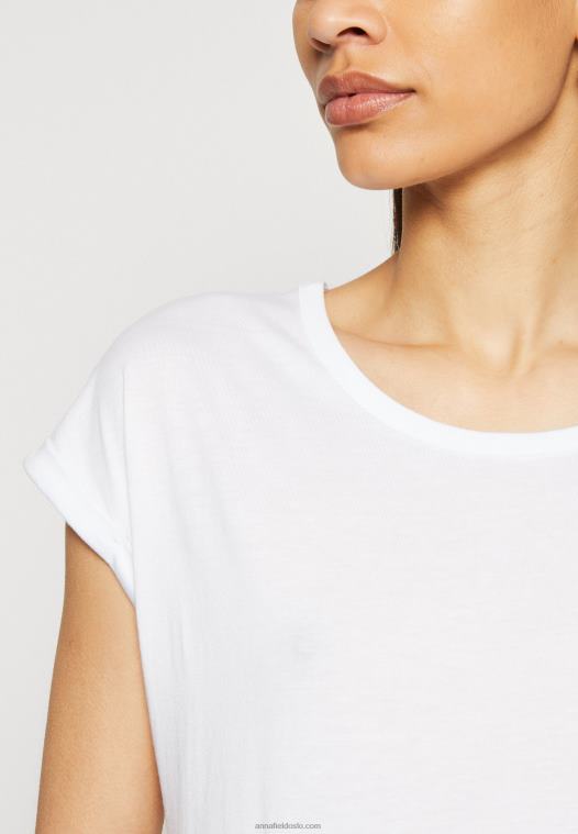 Anna Field kvinner 3-paks basic t-skjorte hvit/flekket lys grå P266L344 - Bilde 8