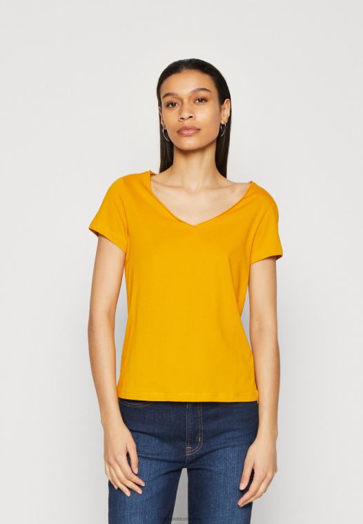 Anna Field kvinner 3-paks basic t-skjorte mørk gul/lilla/hvit P266L255 - Bilde 5