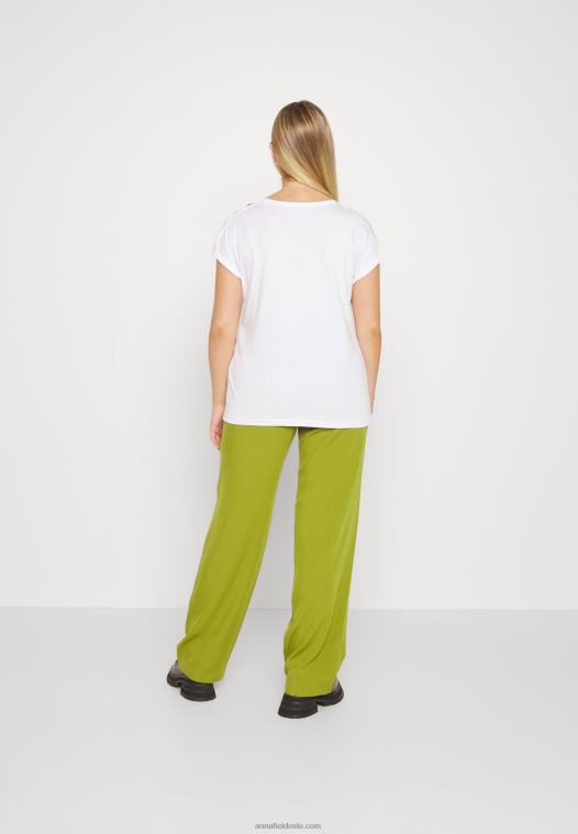Anna Field kvinner 3-paks basic t-skjorte mørk rød/hvit/svart P266L352 - Bilde 8