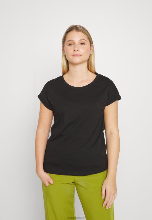 Anna Field kvinner 3-paks basic t-skjorte mørk rød/hvit/svart P266L352 - Bilde 10