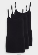 Anna Field kvinner 3er pakke topp svart/svart/svart P266L483 - Bilde 6
