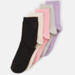 Anna Field kvinner 5-paks sokker flerfarget P266L1125