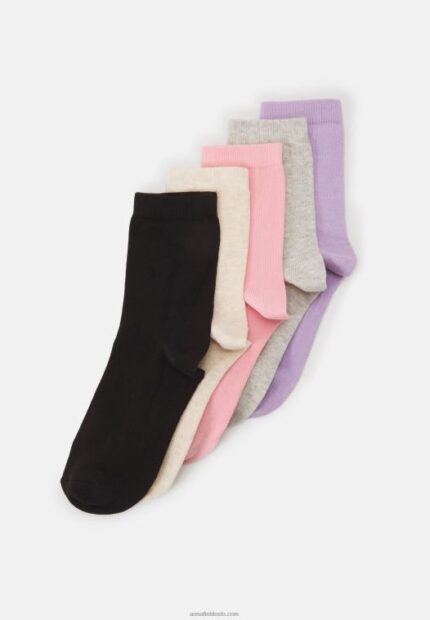 Anna Field kvinner 5-paks sokker flerfarget P266L1125