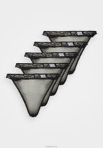 Anna Field kvinner 5-paks svart thong P266L1004 - Bilde 4