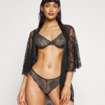 Anna Field kvinner 5-paks svart thong P266L1006