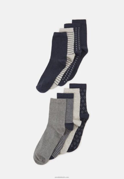 Anna Field kvinner 8pack sokker mørkeblå P266L1145