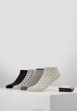 Anna Field kvinner 8pp spot stripe sokker grå P266L1144