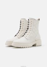 Anna Field kvinner ankelstøvletter i skinn hvite P266L2029 - Bilde 3