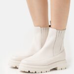 Anna Field kvinner ankelstøvletter i skinn off-white P266L2055