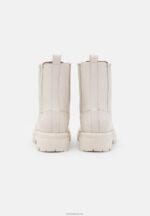 Anna Field kvinner ankelstøvletter i skinn off-white P266L2055 - Bilde 4
