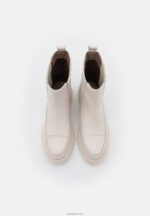 Anna Field kvinner ankelstøvletter i skinn off-white P266L2055 - Bilde 6