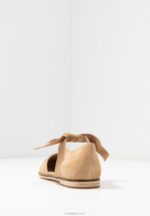 Anna Field kvinner ankelstropp i skinn ballett pumps beige P266L2162 - Bilde 6
