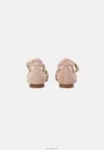 Anna Field kvinner ankelstropp i skinn ballett pumps beige P266L2164 - Bilde 4