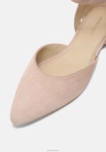 Anna Field kvinner ankelstropp i skinn ballett pumps beige P266L2164 - Bilde 6