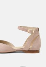 Anna Field kvinner ankelstropp i skinn ballett pumps beige P266L2164 - Bilde 8
