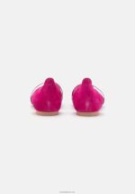 Anna Field kvinner ankelstropp i skinn ballett pumps rosa P266L2179 - Bilde 4