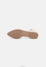 Anna Field kvinner ankelstropp i skinn ballettpumps hvit P266L2167 - Bilde 7